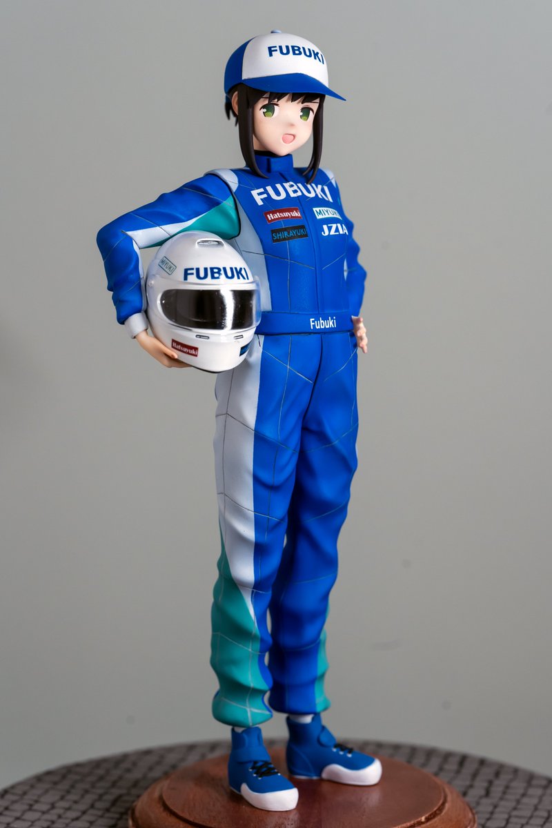 見本できました😊 1/8レーシング吹雪ちゃん 頭部交換パーツ付属で帽子