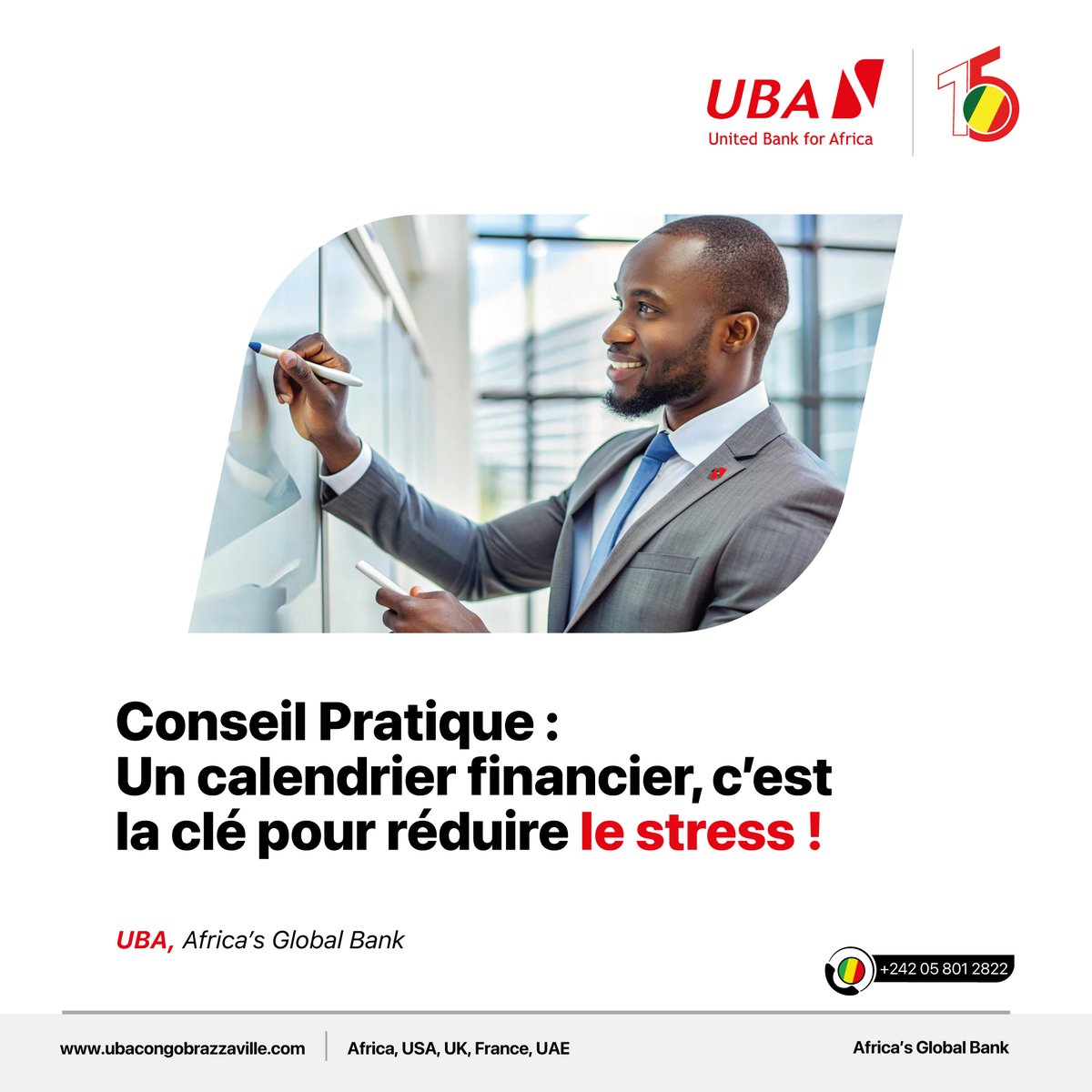 ⏳ Conseil Pratique

Un calendrier financier, c’est la clé pour réduire le stress !

Notez vos dépenses annuelles, planifiez-les dès aujourd’hui et prenez le contrôle de votre budget.

#OrganisationFinancière #Sérénité #UBACONGO #GestionBudget #FinanceIntelligente