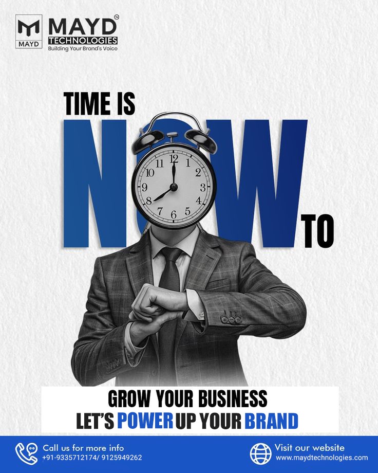 LtdMayd's tweet photo. Time is now to grow your business let’s power up your brand and take it to the next level With smart strategies and impactful digital solutions, Mayd Technologies is here to make your brand stand out!

#GrowYourBusiness #PowerYourBrand #DigitalMarketing #MaydTechnologies https://t.co/rfgPnBrdx2