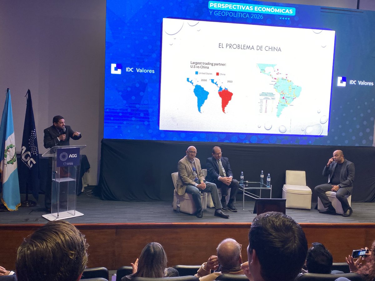 Roberto Wagner señala que en muchos países latinoamericanos el socio comercial es China, y eso preocupa a #EEUU <a href="/AGGuatemala/">AGGuatemala</a> foro