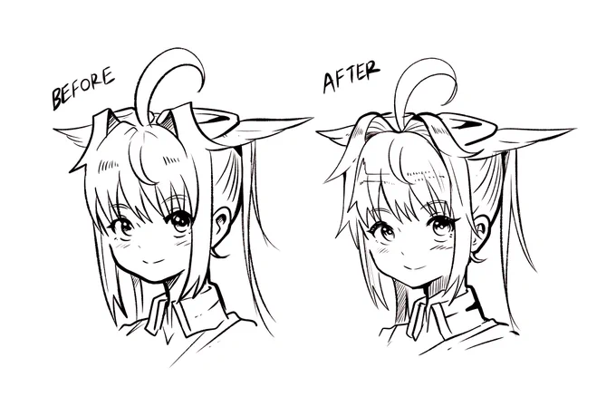 今回からスカイガールの髪の描き方を
変えてみました
描きやすい!! 
