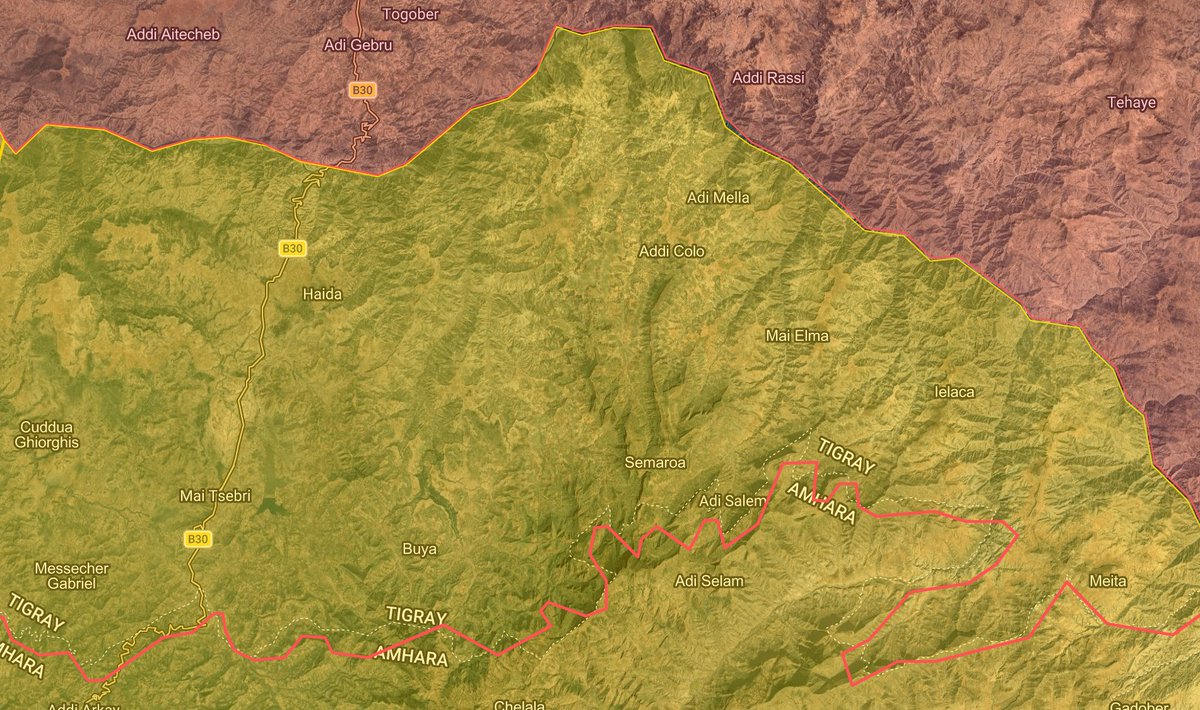 MapEthiopia's tweet photo. The TDF has withdrawn back over the Tekeze, meaning that the ENDF is once again in control over Tselemti woreda. https://t.co/cKdDsW5fqt