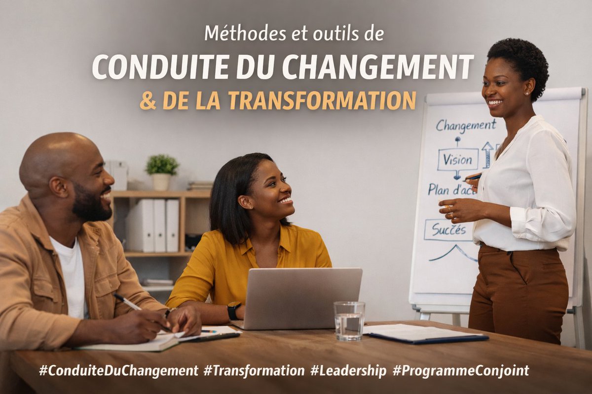 PConjoint71697's tweet photo. Dans un contexte de mutations rapides, la capacité à piloter le changement est devenue un levier stratégique pour les organisations africaines.

https://t.co/hLAe2sSIvO

#ConduiteDuChangement #TransformationOrganisationnelle #Leadership #Management #ProgrammeConjoint https://t.co/yYgTP071TH