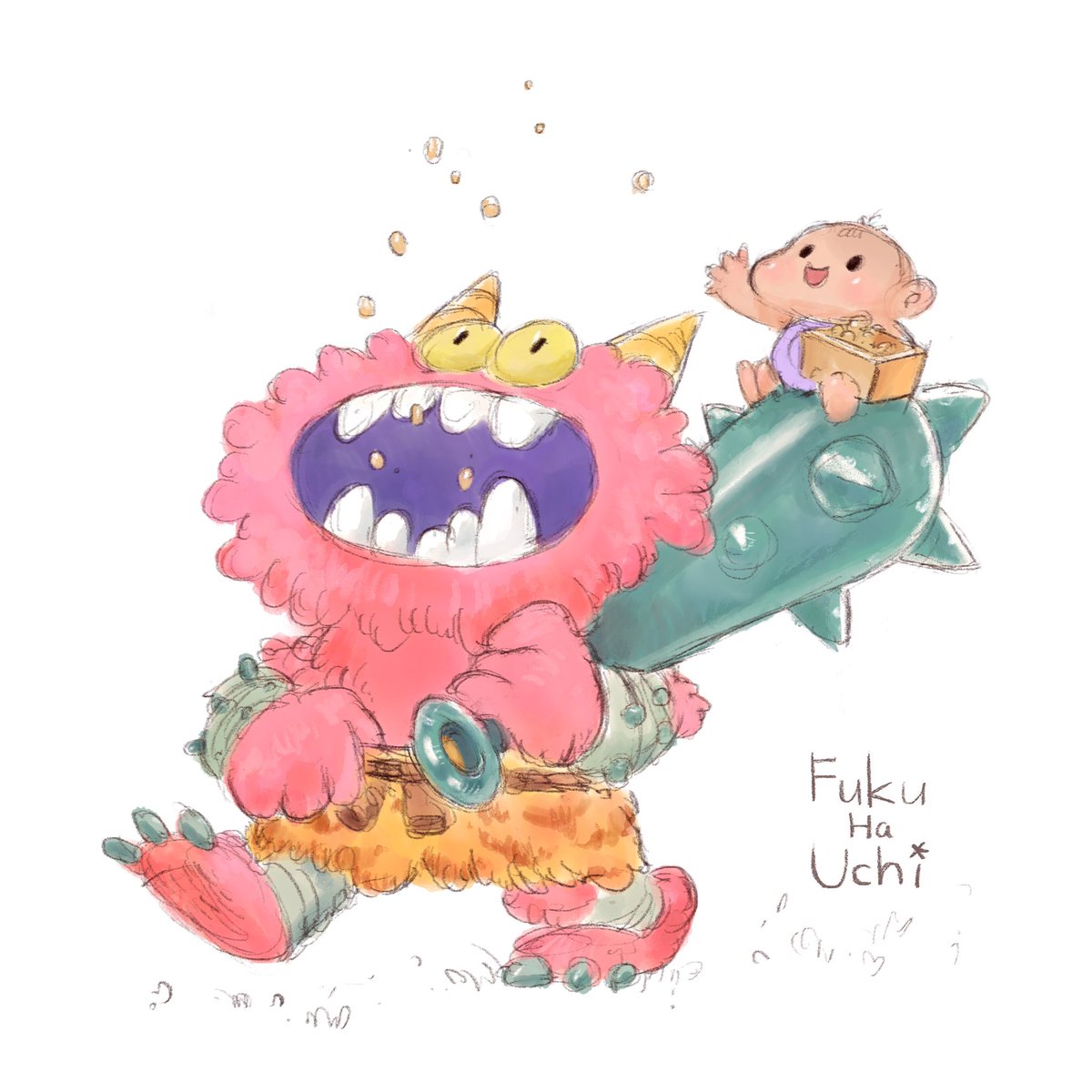 ODDSaENDS's tweet photo. 福ハ内👹👶
#節分 #イラスト #鬼 https://t.co/GUYSXzX8Rj