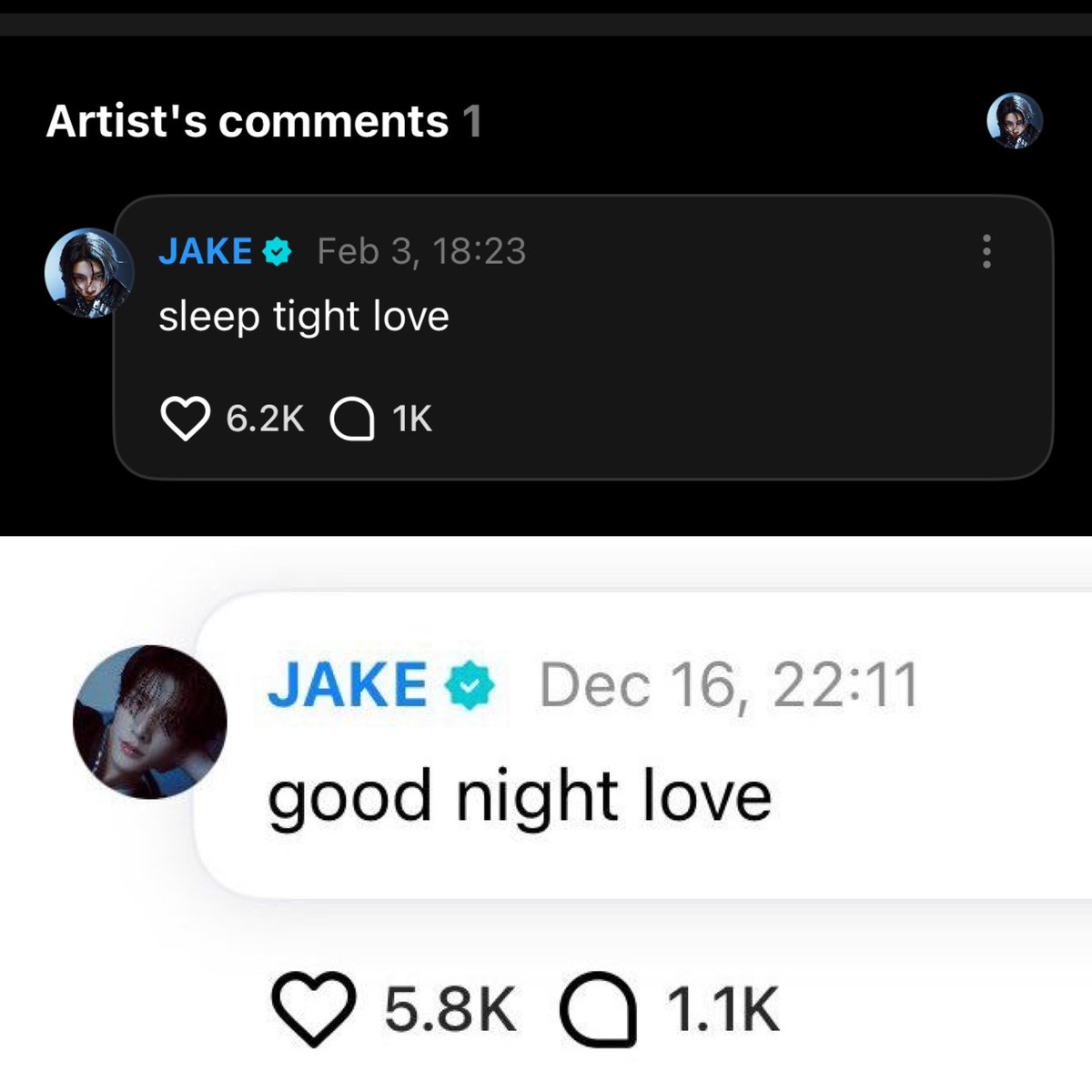heeejaked's tweet photo. jake and his habit of calling engenes “love” <3 https://t.co/5iDJwxINsc