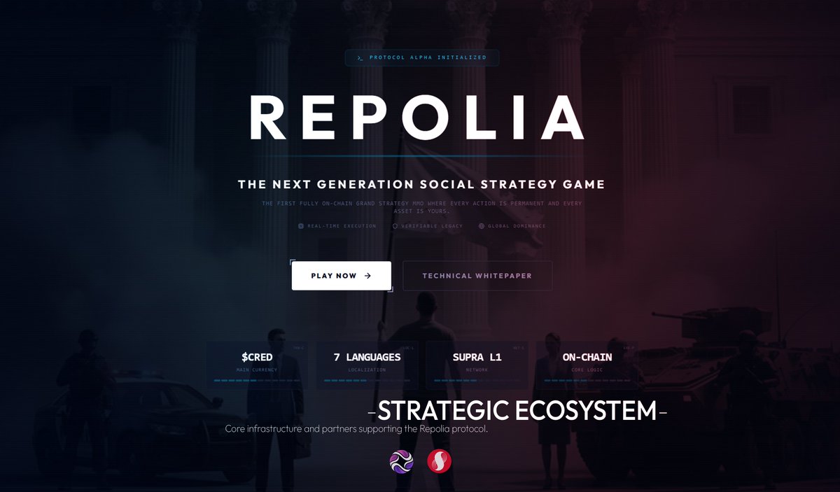 Repoliaonline's tweet image. The world of Repolia is being built  together.

A fully decentralized #SocialFi × #GameFi MMO where community comes first and players shape the world.

 Coming soon on the #Supra Network.

Hello Supra community , we’re excited to build this with you.