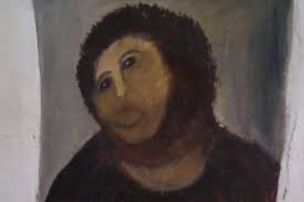 its_sin's tweet photo. 昨今の整形界隈を見ていると、素人が手を出してはいけない絵画や彫刻の修復をやってしまった例に通じるものがあるなぁ。 https://t.co/cOiRxhQGZT