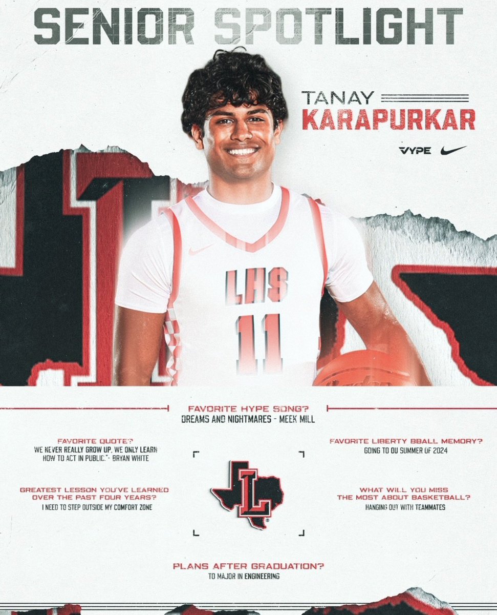 LibertyRedhawk's tweet photo. Senior Spotlight: Tanay Karapurkar

Tanay has been in the program for 4 years and a part of the Varsity team for 3. His continued effort level every day and ability to lift his teammates will be missed greatly.

Congratulations Tanay!

#Work
#DoYourJon https://t.co/fWF2fEdSZt