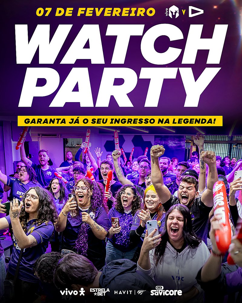 É DIA DE PLAYOFFS NA CASINHA.

Vamos estrear nos playoffs da Copa CBLOL enfrentando a LOUD, e a torcida vai estar presente 💜
Quer acompanhar esse jogo junto? Então corre e preenche o forms no tweet de baixo pra garantir sua vaga!

🗓️ Sábado – 07/02
⚠️ Preencha o forms apenas se