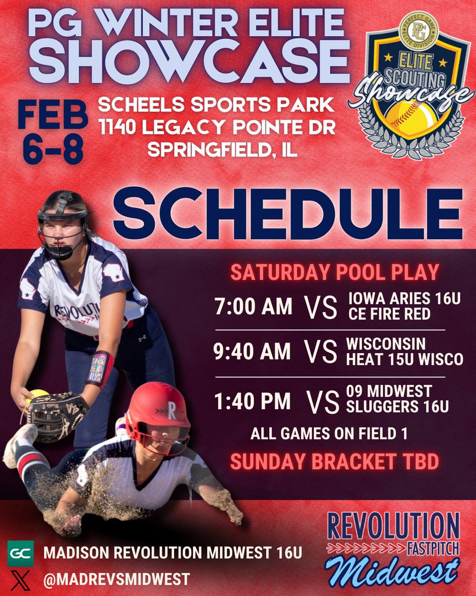 Another big weekend coming up in Springfield for the <a href="/PG_Softball/">Perfect Game Softball</a> Winter Elite Showcase! Come on over to Scheels sports park or follow along on GameChanger!