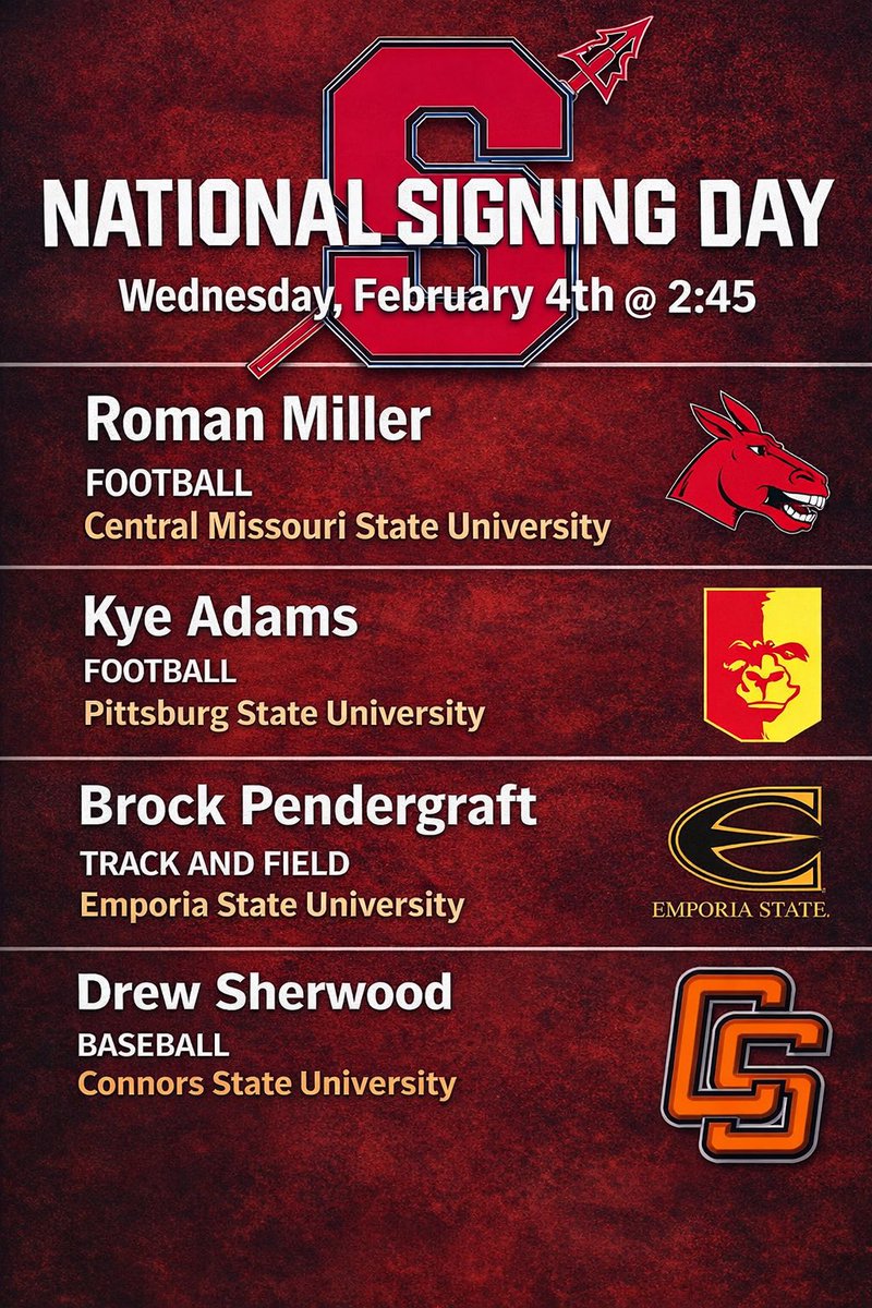 Couldn’t be more proud of these guys! Looking forward to celebrating them tomorrow as they sign their letter of intent to become student athletes at the next level! #TPC 
<a href="/RomanMiller07/">Roman Miller</a> <a href="/kyeadams26/">Kye Adams</a> <a href="/BrockP65/">Brock Pendergraft</a> <a href="/drew_sherwood8/">Drew Sherwood</a>