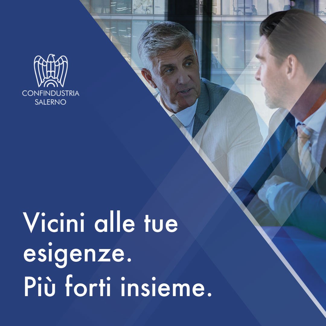 UNISCITI A NOI! DIVENTA SOCIO DI #CONFINDUSTRIA #SALERNO
Campagna promozionale #2026. Tanti vantaggi per i nuovi associati.

Per informazioni scrivi a contatti@confindustria.sa.it o telefona ai numeri 089.200812/18/37
Clicca qui > confindustria.sa.it/perche-associa…
#aziende