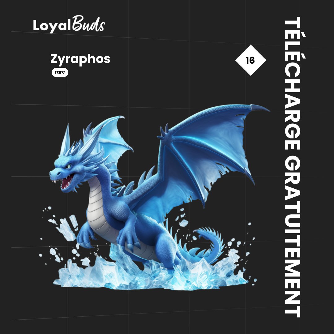 LoyalBuds's tweet photo. 🔥 Viens récupérer Zyraphos 🔥 
Forgé dans le cœur glacé du temps, il est un dragon ancestral qui veille sur l’équilibre entre le passé et le futur. Chaque battement de ses ailes résonne comme un écho des légendes oubliées, et son souffle glacial peut figer jusqu’au cours du temps. Rares sont ceux qui osent le défier… Aucun n’a vécu pour le raconter.

🚀 Disponible dans l'app dès maintenant ! 🚀 

👉 Joue gratuitement : https://t.co/2Zid20UFdy