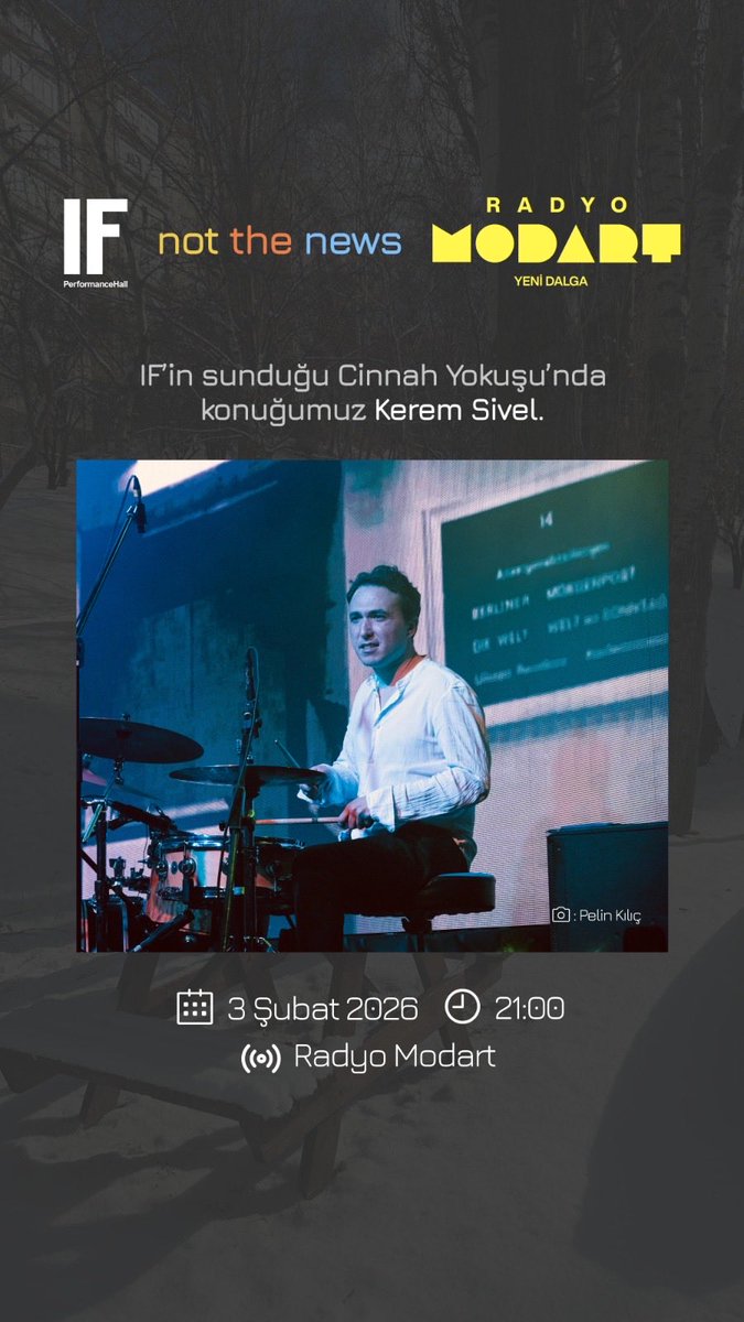 Bu akşam Radyo Modart’ta Cinnah Yokuşu’na konuğum 🥁