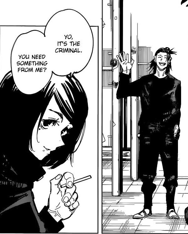 > spot my classmate who just murdered an entire village 
> immediately hits him with a "yo, it's the criminal" 
> laughs at his plan and call him childish 
> leaves