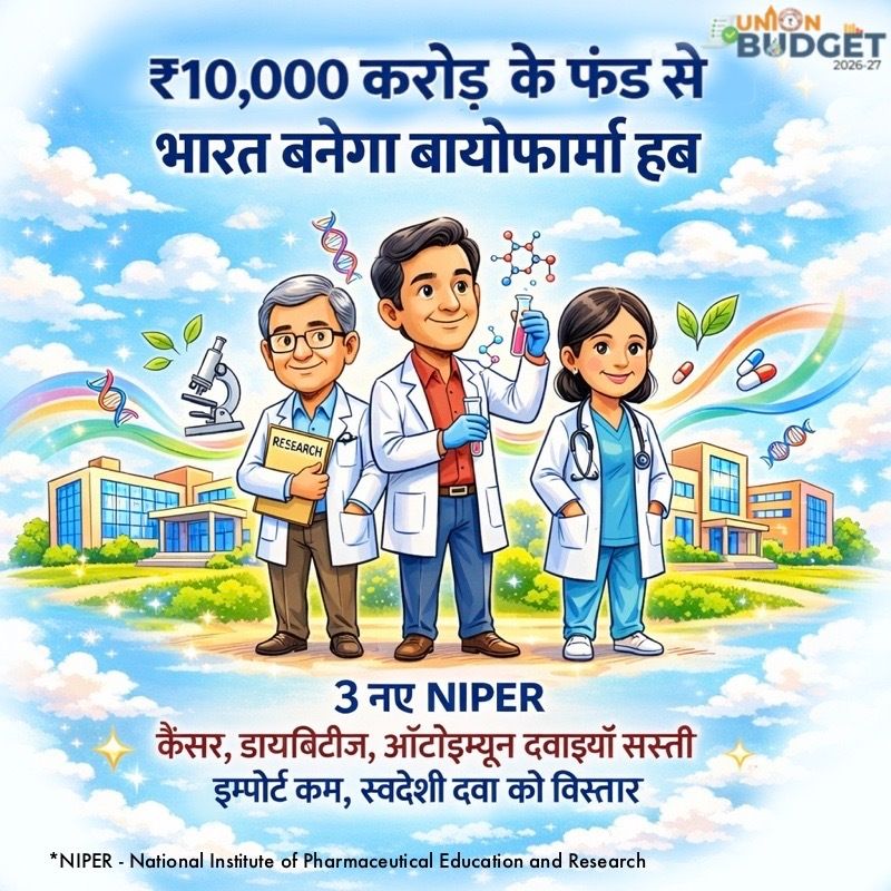 BJP4India's tweet photo. भारत बनेगा वैश्विक बायोफार्मा हब!

आयात पर निर्भरता घटेगी, आत्मनिर्भर भारत का सपना साकार होगा। 🇮🇳

#ViksitBharatBudget