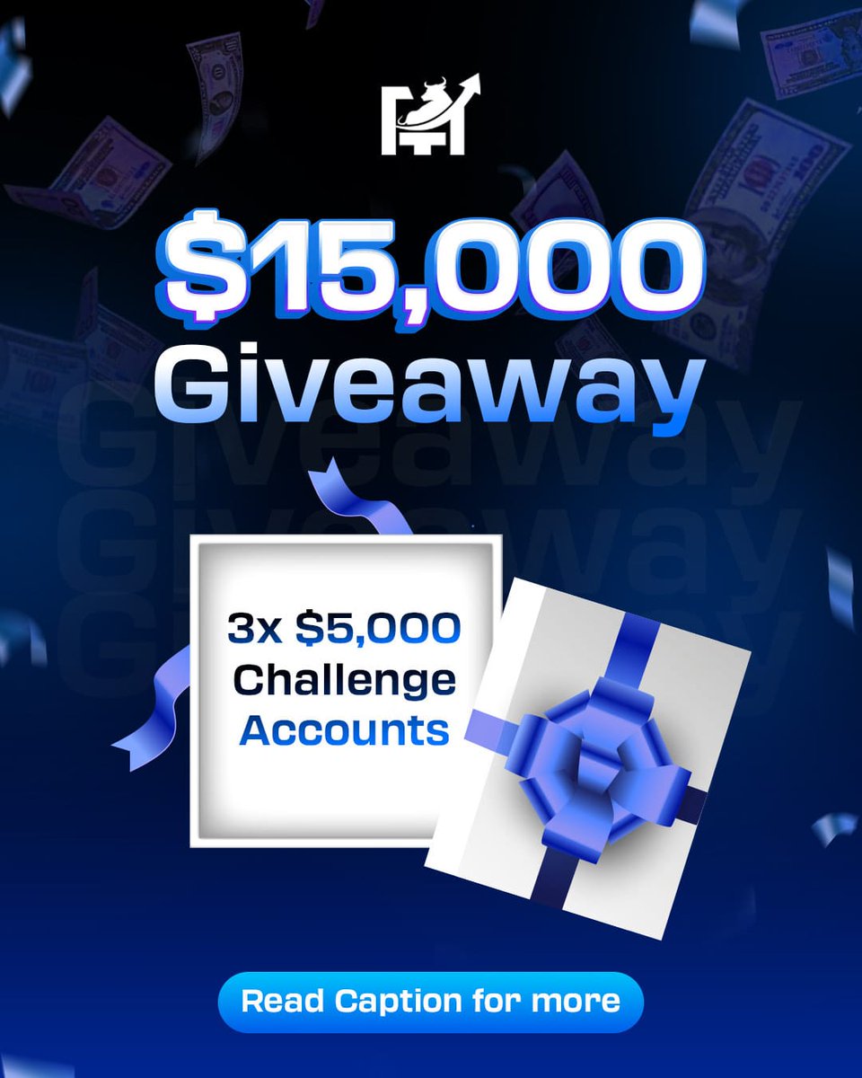 🎁 3 × $5,000 Challenges Giveaway
🚀 

1️⃣ Follow: <a href="/propfirmsfusion/">Prop Firm Fusion</a> | <a href="/fundingurtrades/">FundingYourTrades</a>

2️⃣ Like , Repost and tag 3 traders 

3️⃣  Join discord discord.gg/3ZGsuv3Np🫂 

(Winners announcement in 72 hours)