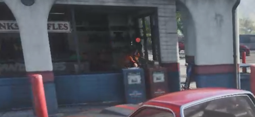 Pilasto1's tweet photo. En el clip del robo al restaurante Hank Waffles en GTA 6, bien sabemos que agregaran una barra que te dirá cuando llegan los policías.
No obstante esta barra podría verse perjudicada si no le prestamos atención a los rehenes, ya que en el clip podemos ver varios NPCs con un circulo amarillo en sus cabezas que podría representar el hecho de que estén planeando llamar a la policía o escapar.
Hacia el final del clip un NPC mujer el circulo le comienza a titilar hasta que se transforma en rojo y empieza a escapar.

Esto demuestra lo avanzado que será el sistema de robos en GTA 6.