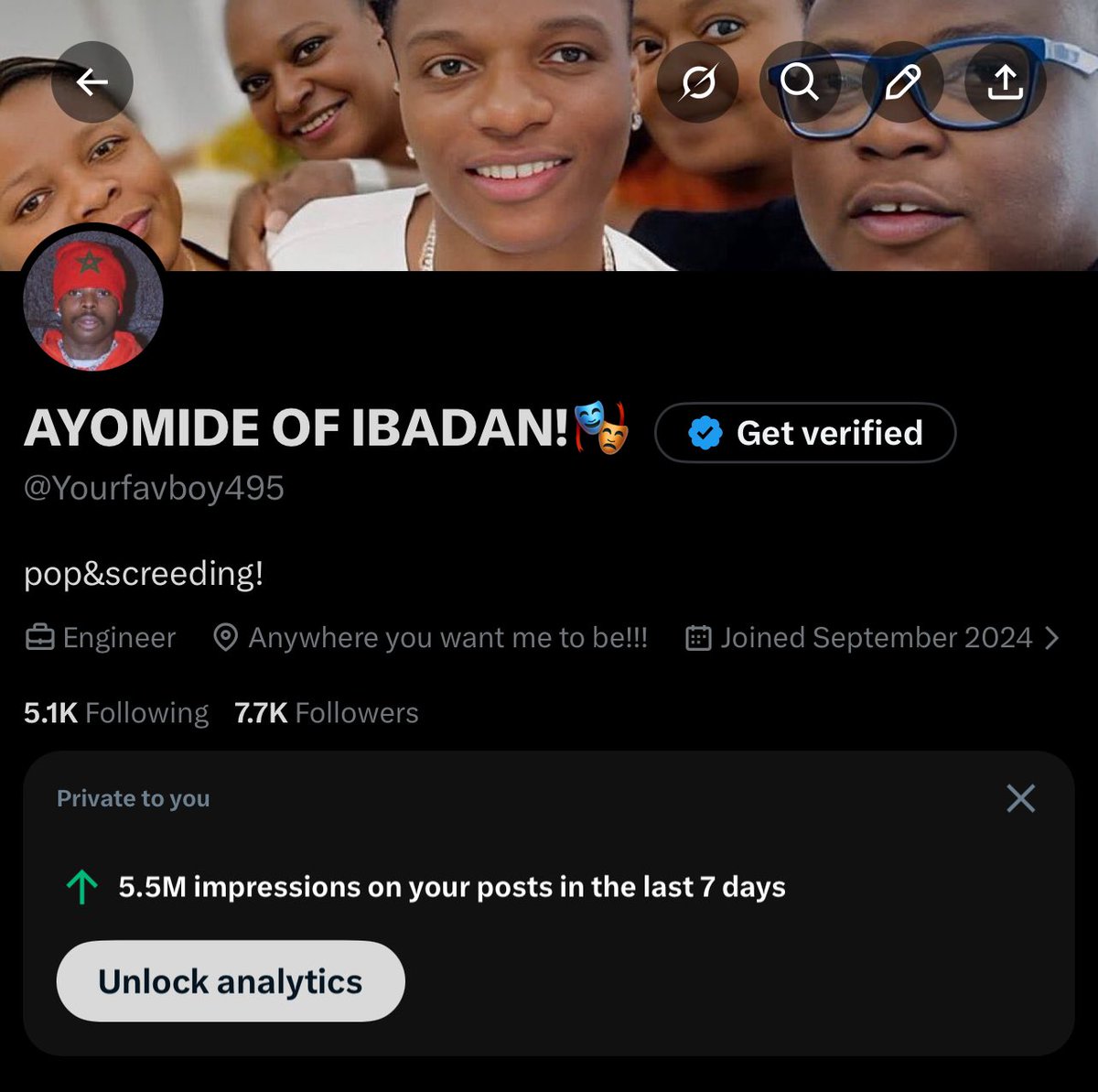 Yourfavboy495's tweet photo. 7.7k followers🌴! Love y’all❤️ https://t.co/QeRQc8F7n2