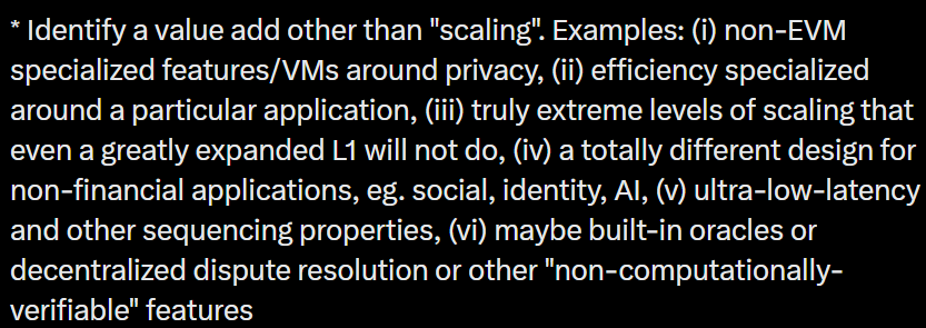 YEYEmeta's tweet photo. Breaking News 🚨

Vitalik just said that L1 is self scaling and the original vision of L2s doesn't make sense anymore.

What does this mean for @Ronin_Network who are planning to migrate to L2 soon?

How many more pivots are Ronin going to do?

Is it over?

well.. if you read the article further... btw sidetrack here but I didn't realise Vitalik writes English so well.

ahem.. if u READ the article.. he pushes for L2s to do things differently, have their own identity instead of cloning L1. Or try to do scaling at greater scale than L1.

so TLDR, yea don't worry about Ronin going to L2.

We have our unique brand identity.

Which is SOCIAL GAMING.

i would worry for the other L2s though.