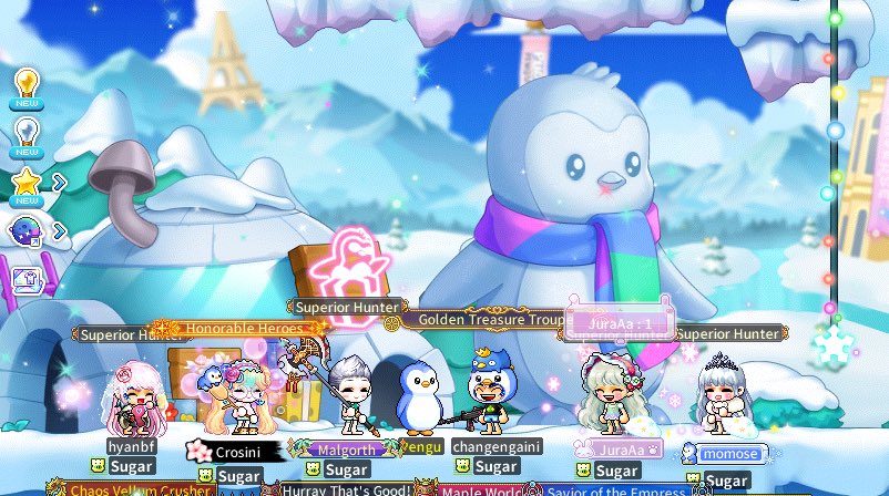 givememorethan's tweet photo. "MapleStory N X pengu collaboration - event 2" ๐
โWe donโt play the game alone โ we win it together. Because guild game is sugar๐ฌ.โ
Server๏ผFang
Character Name๏ผJuraAa
#MapleStoryN #500PudgyJellies #PudgyPenguins
@MaplestoryU @pudgypenguins #MSUxFriends https://t.co/9qP6YF9TSZ