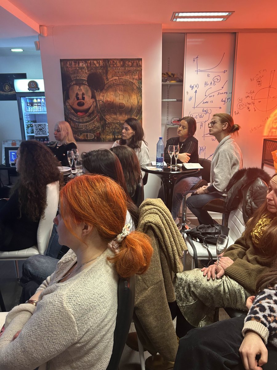 DanielaVenkova's tweet photo. ✨ Bitcoin is for everyone, but it’s a fact that at most Bitcoin events, women are in the minority.

On 24.01.2026 for the first time in Bulgaria there was an event for Bitcoin education for women only 🌸

It took place in @BitcoinClubBG 🚀

The collaboration with @mirakalibradova  made this event very meaningful and successful - she made a great presentation, there was a discussion, questions, the ladies tested the Lightning Network  hands-on⚡

#WomenInBitcoin  #BitcoinBulgaria