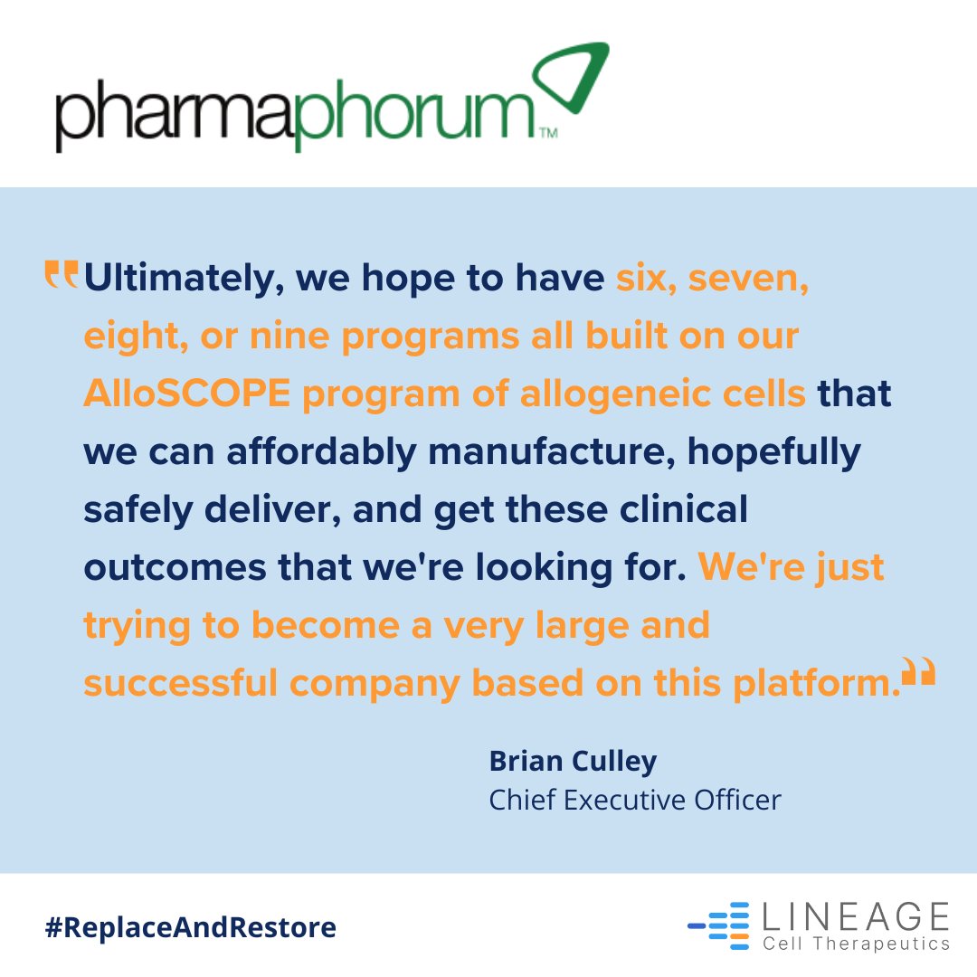 Lineage Cell Therapeutics tweet media