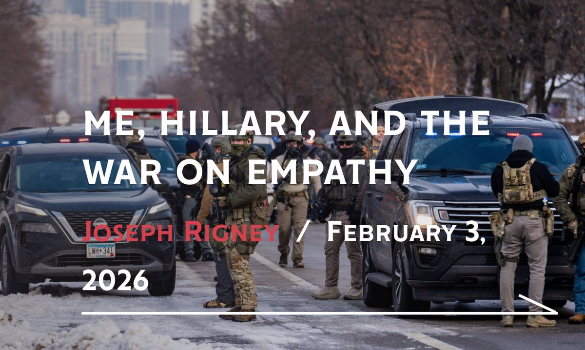 “[B]oth <a href="/conservmillen/">Allie Beth Stuckey</a> and I are identifying the ways that compassion and empathy are frequently used as tools of emotional manipulation… Clinton’s article offers a case study in weaponized empathy.”

-<a href="/joe_rigney/">Joe Rigney</a> responds to <a href="/HillaryClinton/">Hillary Clinton</a> 

americanreformer.org/2026/02/me-hil…