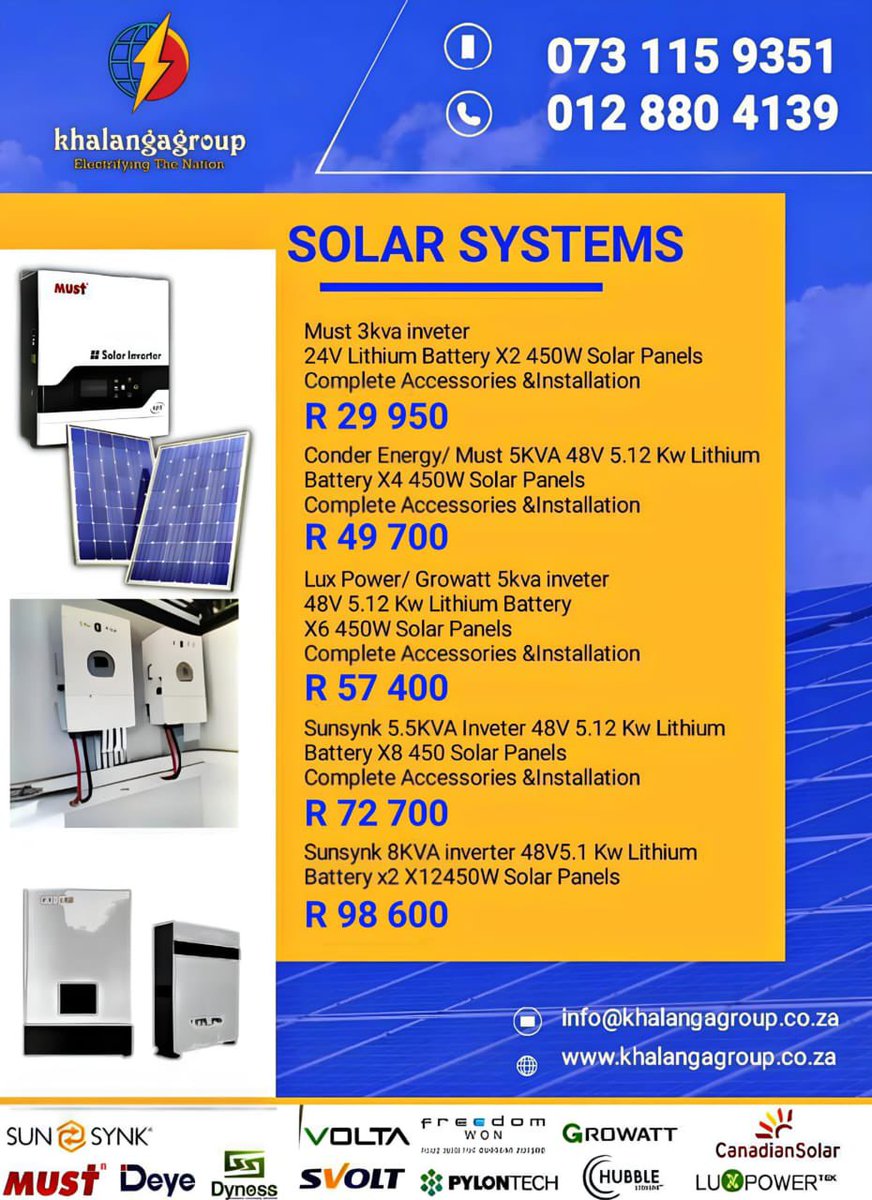Date 03/02/2026  we completed  a 10kva solar system in Bluevelly,Midrand

Stop pay more on electricity get Solar and escape power outage

☎️ 0733494733/whatsap 0731159351 

John steenhuisen  Rand Water  Steve Motsumi  Cat Matlala  PKTT  Mkhwanazi Big 5 Trevor Orlando Pirates