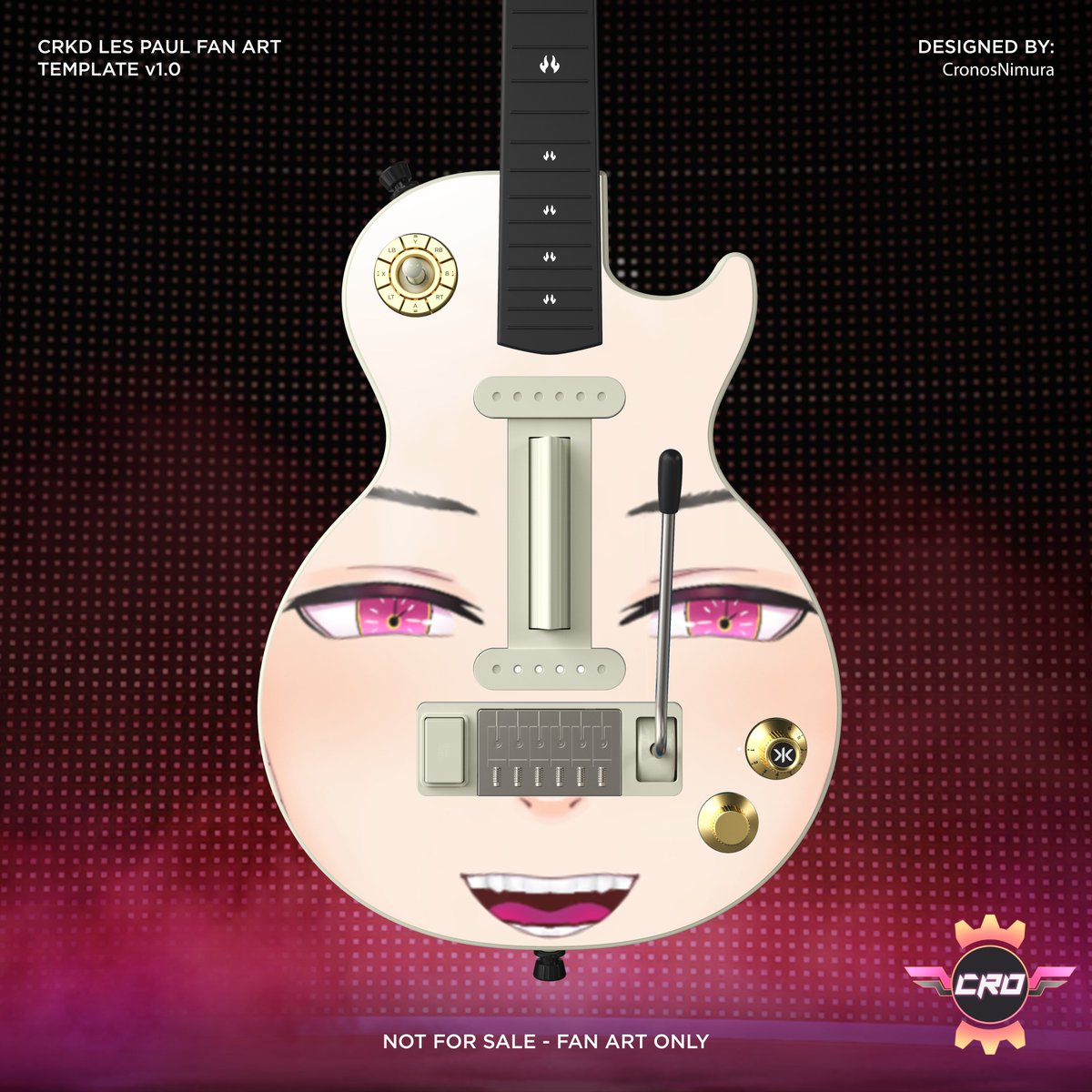 CronosNimura's tweet image. who wants the very sought after and very rare BALD CRO guitar design