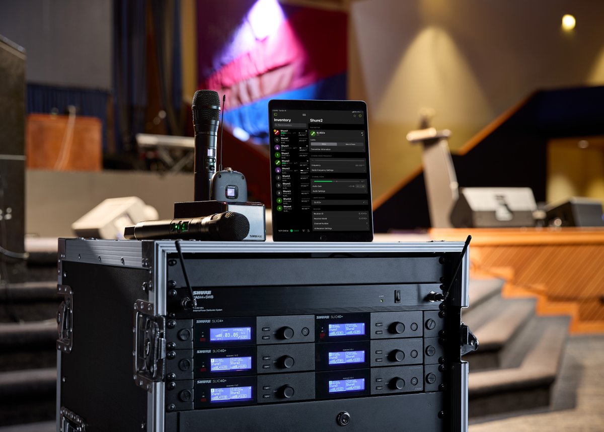 shure's tweet image. Recognized by Church Production Magazine in their Top 5 Products for Churches from NAMM 2026, SLX-D+ delivers exceptional wireless engineering and automated management, effortlessly meeting the needs of church tech teams.

Learn more: shu.re/4t8A4nG