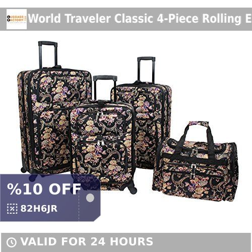 Luggage_Factory's tweet image. Travel in style with the World Traveler Classic 4-Piece Luggage Set! 🌺 Experience durability and elegance with floral design, spacious compartments, and 4-wheel spinner system. Upgrade your travel game now! 🧳✨ #WorldTraveler #TravelTotes shortlink.store/jwpo371rtlw1