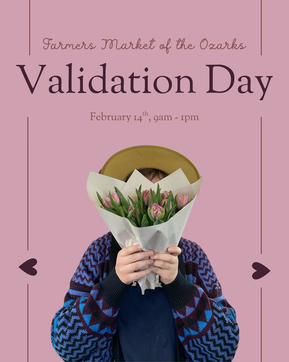 Join us at Farmers Park on February 14th for Validation Day!

Love is for everyone! The Farmers Market is always the perfect date, whether you're shopping with a loved one, or you are focusing on self love! Fun Validation Day activities will be available for people of all ages!