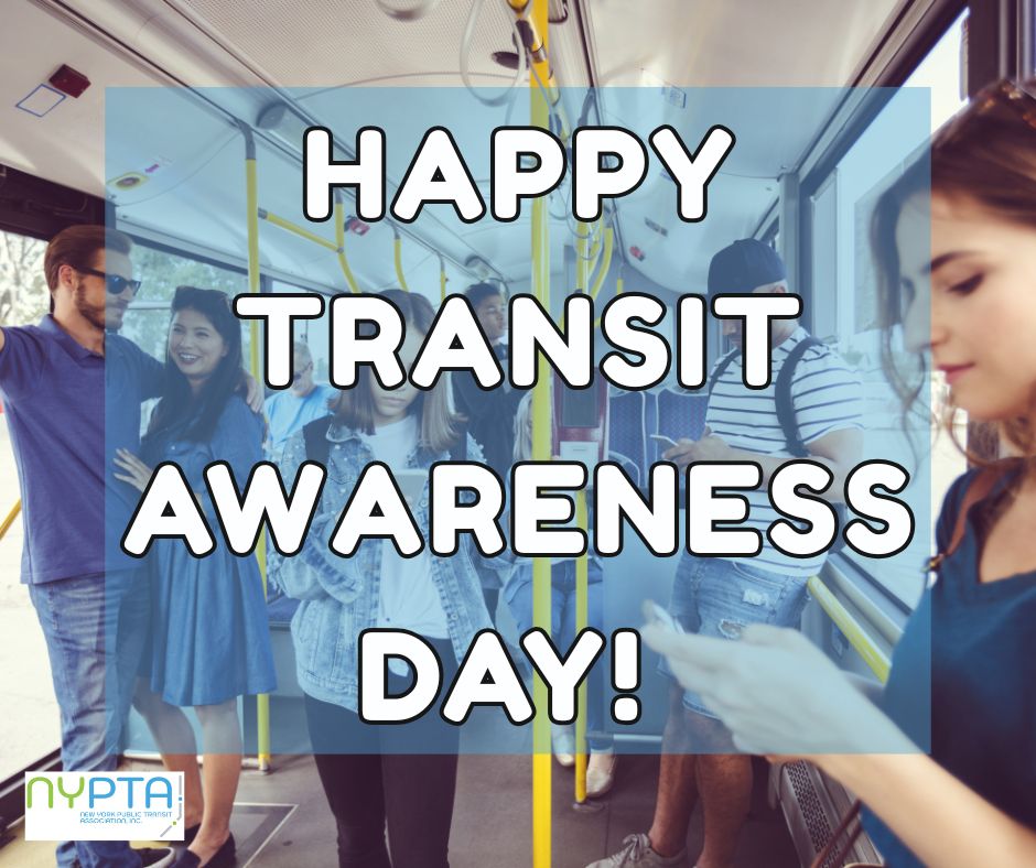 Happy Transit Awareness Day! 

Our team is meeting with state lawmakers in Albany to share the needs of public transit systems – and the customers who rely on them every day. 

Stay tuned for updates!