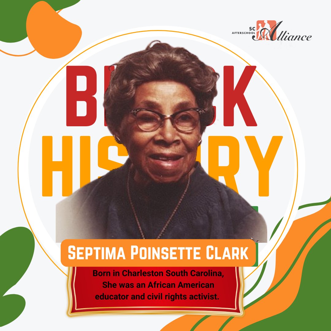 🎉Celebrate Black History Month in your afterschool programs by sharing inspiring stories with your students this month! Septima Poinsette Clark was an African American educator and civil rights activist.📖

View here for more: tinyurl.com/yhwcxy62