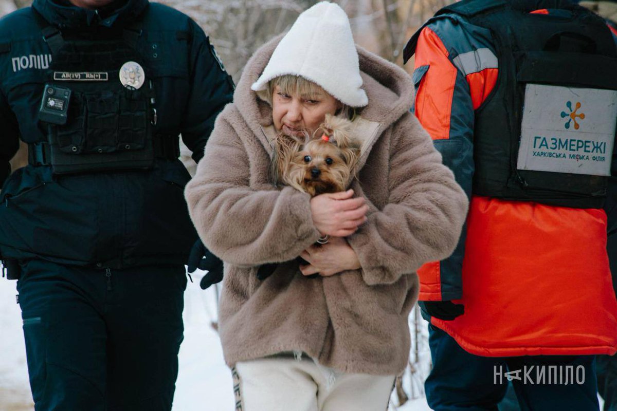 To those who call themselves the Coalition of the Willing.

Look at these faces.
Look them in the eyes.

These are civilians in Kharkiv, standing in the cold after russia destroyed their homes today.
Children, elderly people, women — standing in the cold, crying over what used to