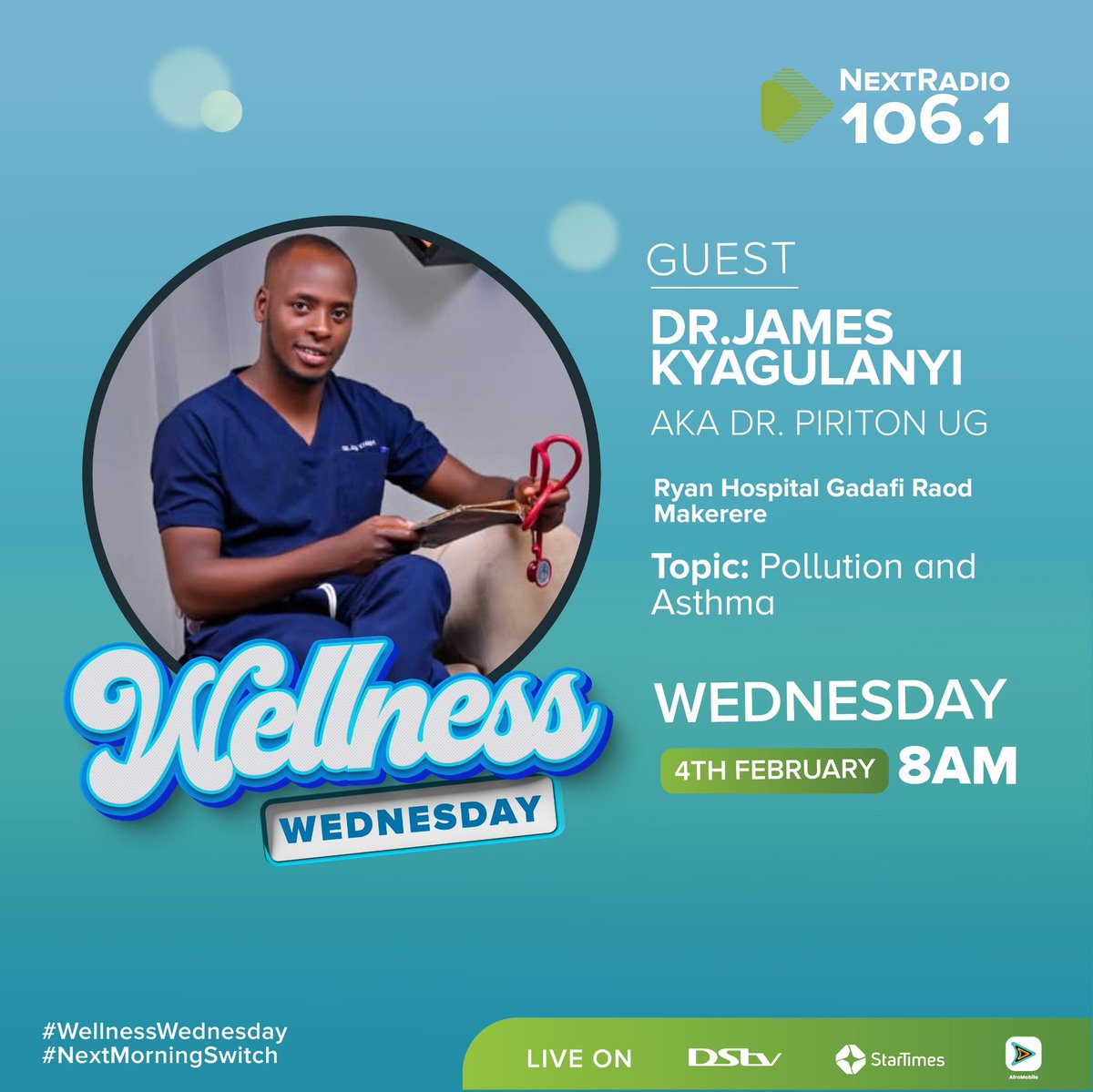 The question of Uganda's air quality is alarming, but have you questioned it's effects on your health?? On wellness Wednesday tmrw these are some of the questions we will answering on the #NextMorningSwitch on <a href="/nextradio_ug/">Next Radio 106.1FM</a>