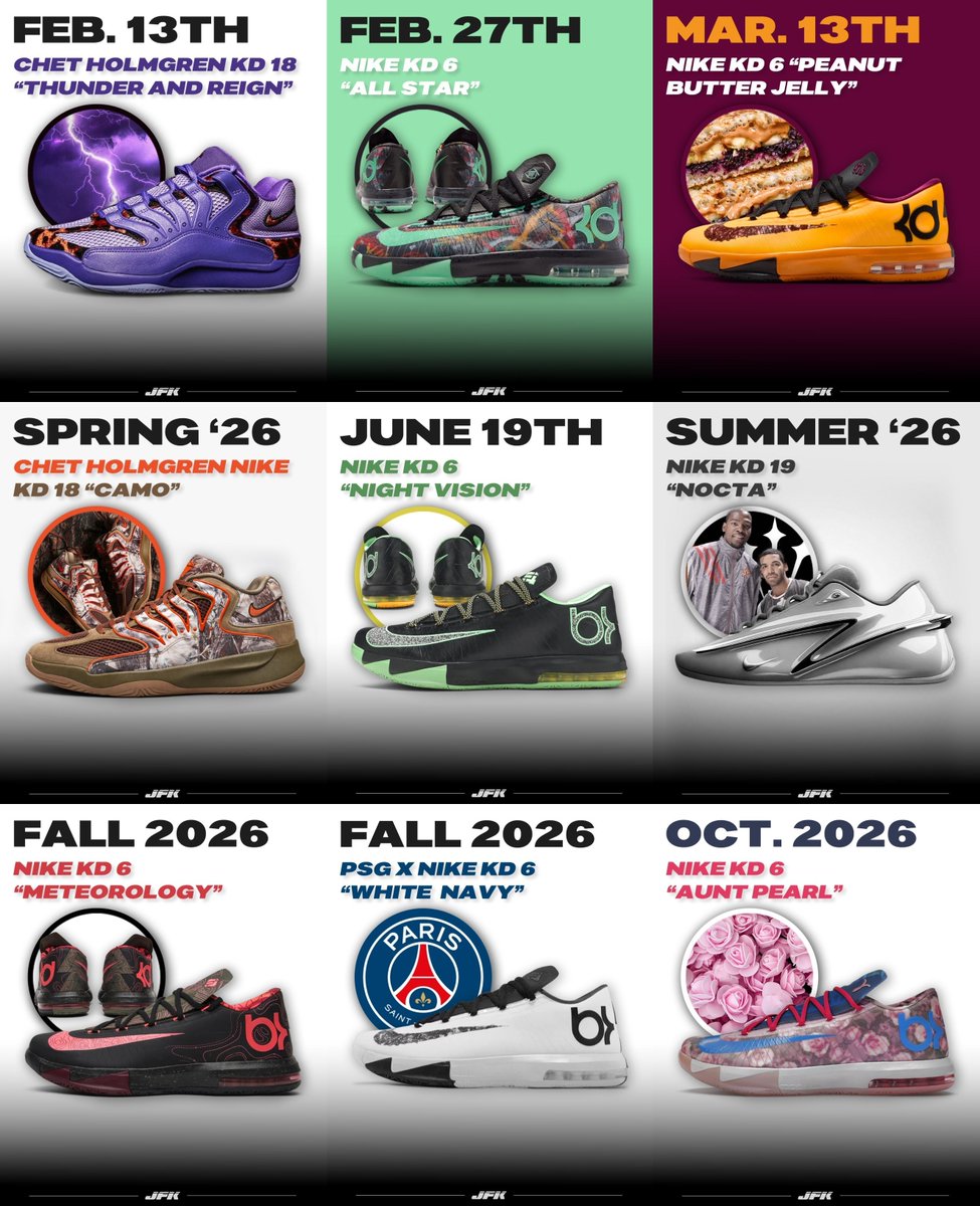JustFreshKicks's tweet image. Upcoming Nike KD Releases 😳🔥

FULL LIST: bit.ly/3Vy4Cz4