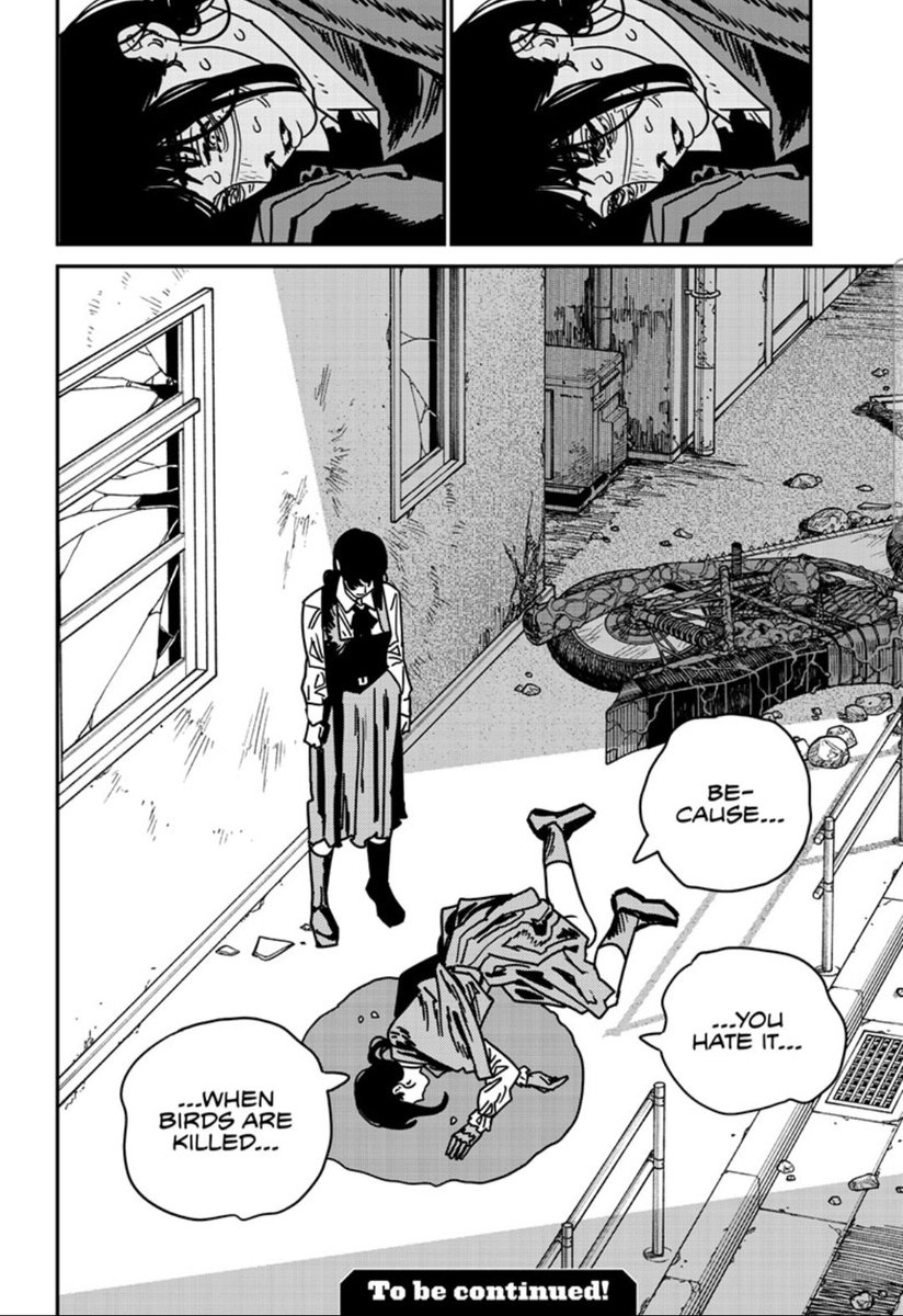 Twoseconds009's tweet photo. @MunstaMasta If I said this made me cry would you guys believe me?! She still cares about Asa bruh I'm crying Denji save them both please bro please https://t.co/HyfNkzluS7