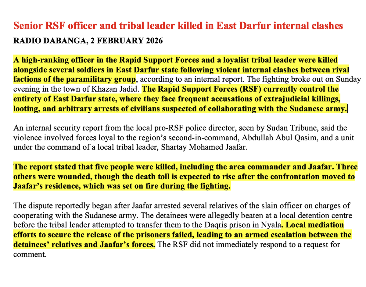 sudanreeves's tweet photo. What does/would #RSF governance in #Sudan look like? East Darfur provides one example; we also have the recent example of El #Fasher. Moreover, many locations freed from RSF control typically celebrate their liberation ecstatically. In #Darfur, El #Geneina, #Nyala, #Zalingei are also revealing of just how the RSF would respond to the needs and welfare of civilians, particularly those who are non-Arab.