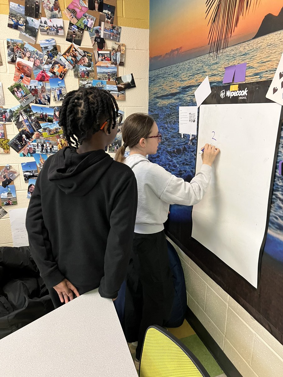 One of our favorite parts of the day is working together to solve math tasks! <a href="/Damron4thCES/">Donna Damron</a> <a href="/ChristianaES1/">Christiana ES</a>