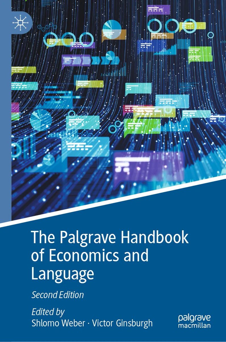 PalgraveEcon's tweet image. #NewBookAlert OUT NOW: This revised and updated handbook brings together methodological, theoretical, and empirical studies in the economics of language. Available here: bit.ly/4qaUY2D