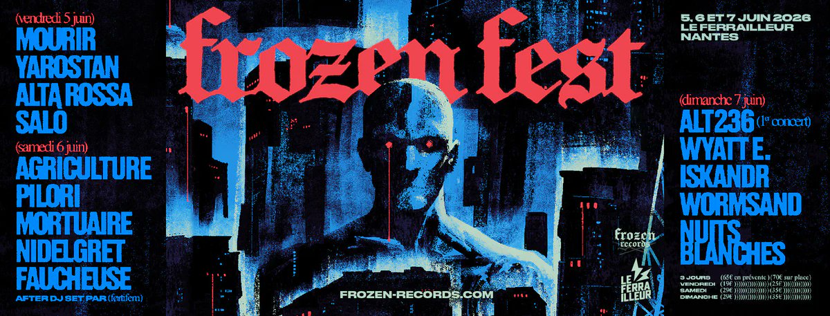FROZEN FEST DE L’ÉTÉ!!!!
on vous fait suer le samedi après Agriculture!!!! frozen-records.com/products/froze…