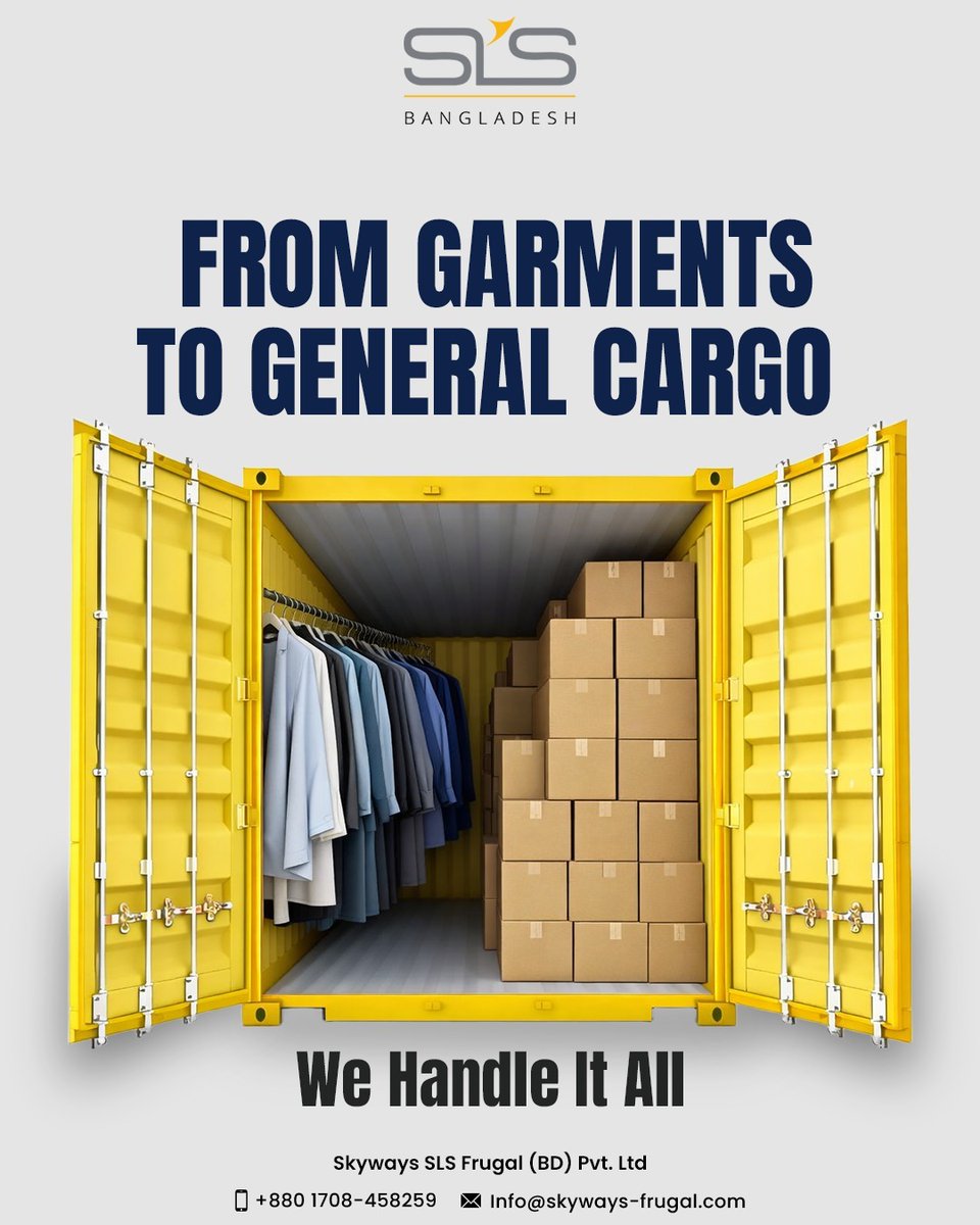Skyways_BD's tweet image. From fashion ready garments to general cargo, we’ve got it covered. 📦👕

Smart handling, secure shipping, and smooth deliveries from start to finish. 

#SkywaysBangladesh #LogisticsLife #CargoSolutions #GlobalShipping #SupplyChainExperts
