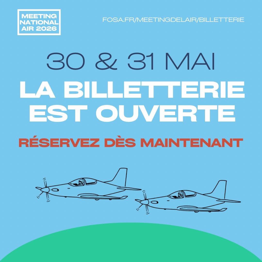 Armee_de_lair's tweet photo. #SaveTheDate La billetterie du Meeting national de l’air 2026 est en ligne ! 🤩 

Prenez vos billets en prévente sur https://t.co/Ue5HfYJvBl 🎟️  

Et RDV fin mai sur la base aérienne 709 de Cognac ✈️ https://t.co/v46A4ipnUw