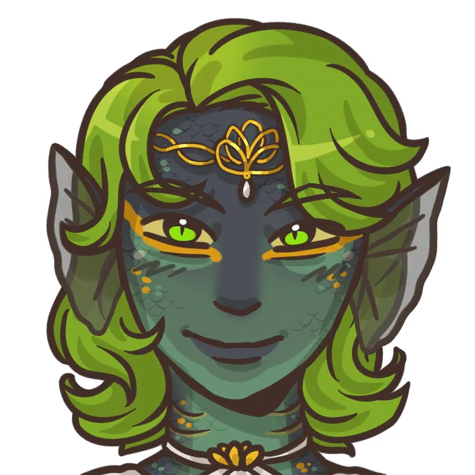 Made some new tokens for my DND campaign that I loved so much I had to post em. Kaida, Nox's new river Triton GF (actually for real somehow he copped this), Brizo a wizard shopkeeper, and Ismene the leader of the river Triton village Delphine (of which all of them are from)! #dnd
