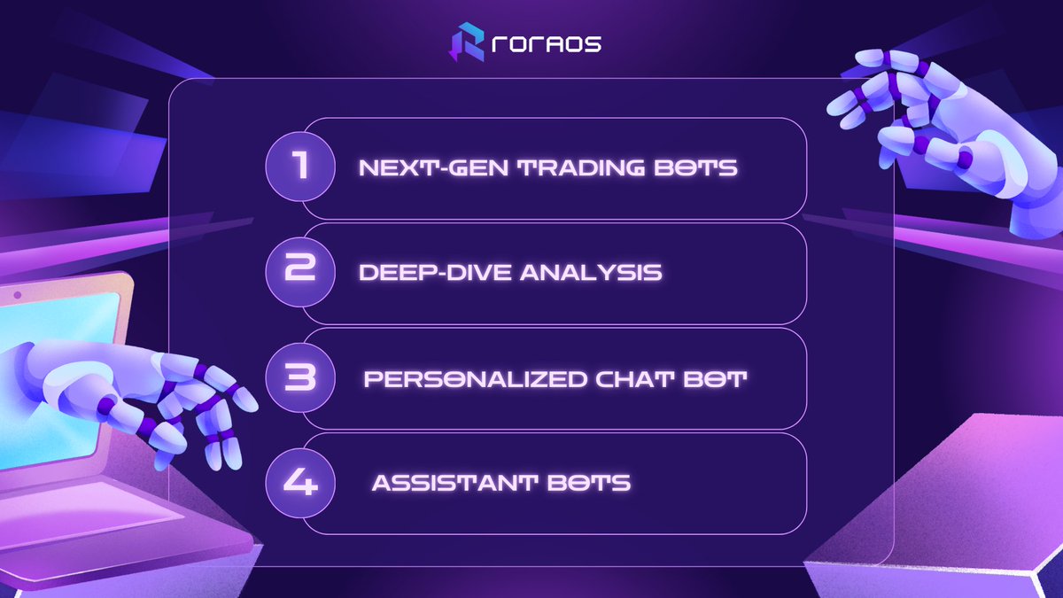 Rora_OS's tweet photo. Why hard-code one bot when you can deploy an entire ecosystem? Rora OS provides the API, the Custom UI, and the X402 Payment rails to build:

DeFi Agents: Trading, Liquidity Management, & Yield Farming. 

Data Agents: Real-time analysis and custom training on your private assets. 

Social Agents: Intelligent community managers for Telegram & X. 

Enterprise Assistants: AI-driven support that actually understands your data.