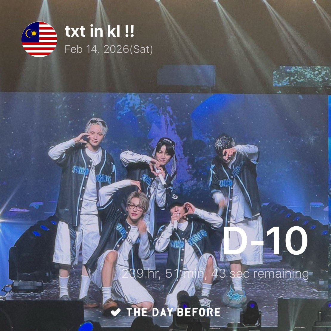 IT’S D-10 GUYSSS !!! TOMORROW THE COUNTDOWN WILL BE A SIGLE DIGIT !! 😭❤️🇲🇾