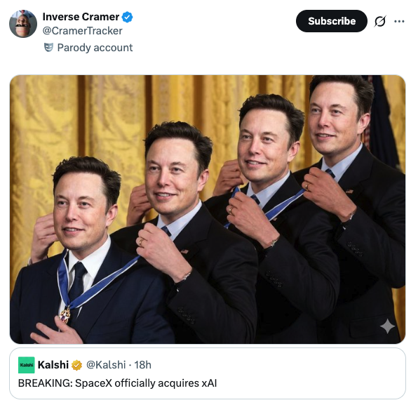 1/ Musk fuses SpaceX with xAI for a monster IPO. Waymo grabs billions to flood cities with robotaxis. The US and India redraw trade and energy lines. Tech transport and geopolitics collide. 

Here’s your Market Briefing 👇