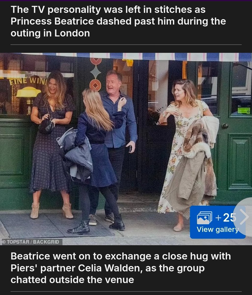 NSome1ne's tweet image. The 2 sister princesses, #Eugenie &amp;amp; #Beatrice, aren't that innocent; they were 19 and 20 years old when #SarahFerguson took them to meet Epstein in 2009.

After reading (almost 3 years ago), the sisters had lunch with #PiersMorgan and saw a pic of Eugenie hugging him. I was...